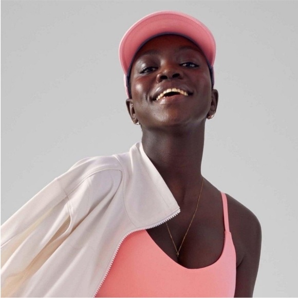 NWT Athleta Ribbed Visor Pink Spring - Picture 2 of 4